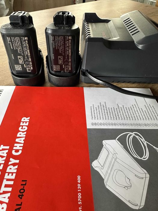 WURTH pachet incarcator AL 40_LI si 2 acumulatori 12V, 2Ah nou