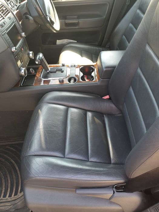 Interior Volkswagen Touareg 7L piele neagra manual