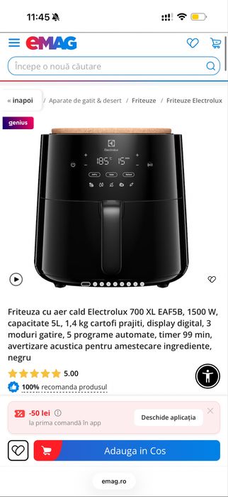 Airfryer Electrolux