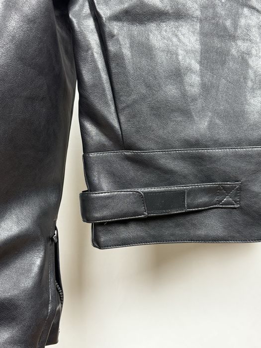 «SALE» VETEMENTS Black Leather Jacket «Polizei»