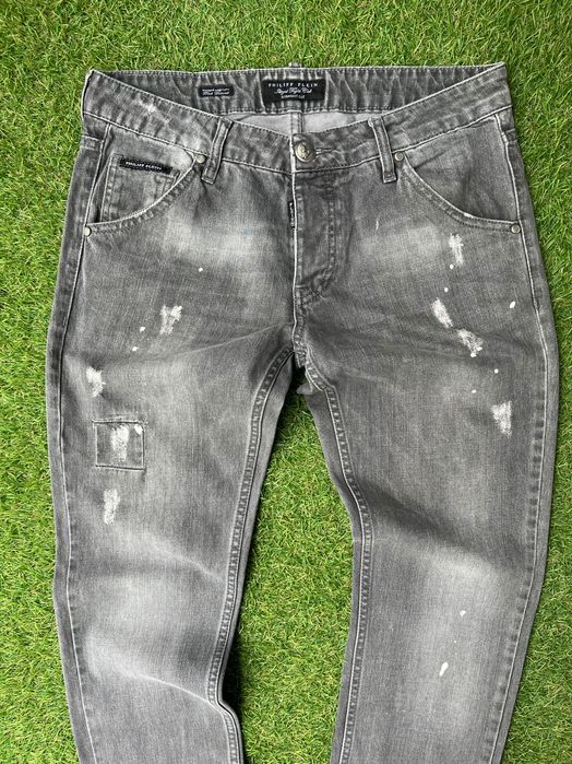 Мъжки дънки : PHILIPP PLEIN Illegal Fight Club Straight Cut Jeans 32