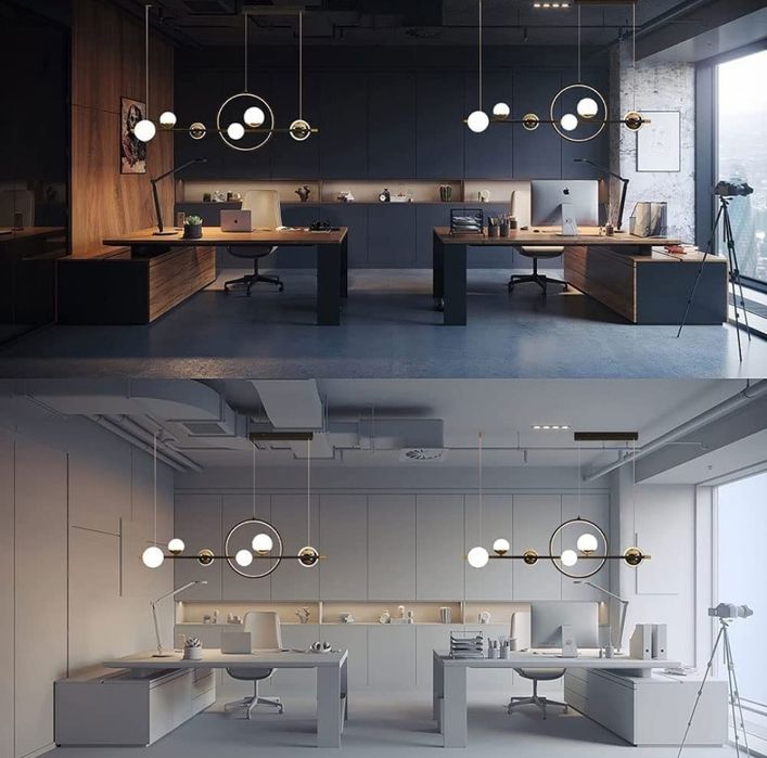 Дизайнерско LED осветително тяло, висящо