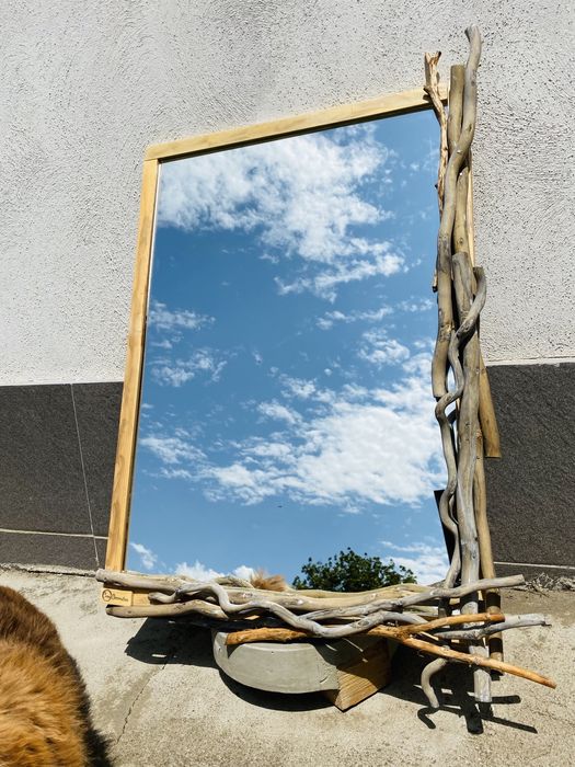 Артистично огледало с клонки – ръчна изработка