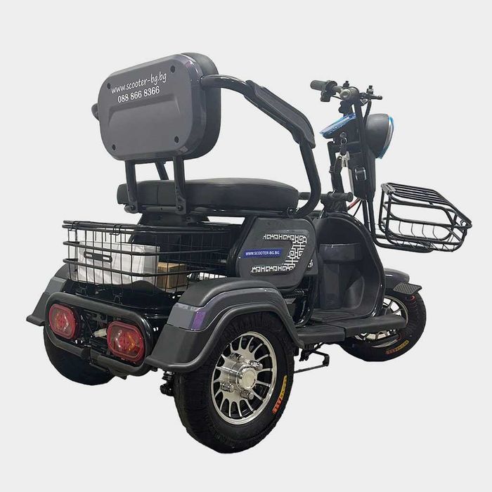 Триместна триколка 48В 20 АЧ батерия M19 с 600 вата мотор