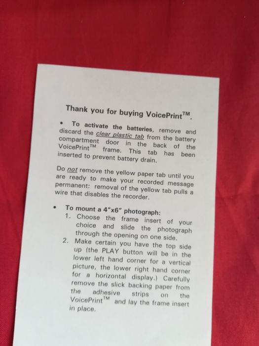 Rame foto vorbitoare cadoul ideal/Talking pictures voice print