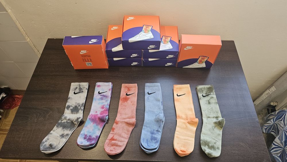 Set 6 Perechi Şosete Nike Tie-Dye - Ediție Limitată - NΟΙ