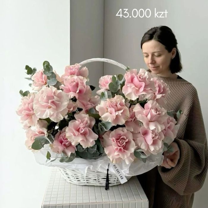 Комбо цветы и тортик