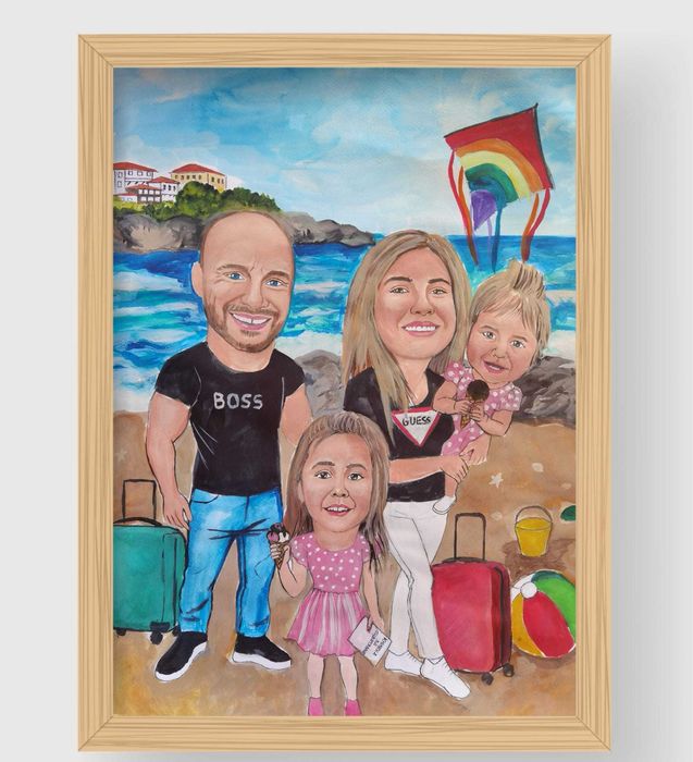 Персонализирани карикатури по снимка- ръчно рисувани подаръци