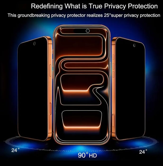 IPhone 17,16,15,14,13 прайвъси стъклен протектор апарат лесен монтаж