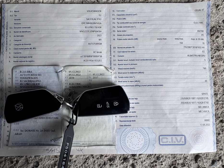 VW ID5 Pro 204 CP avariat