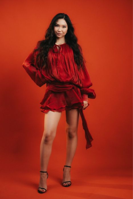 Платье красное 46-48размер