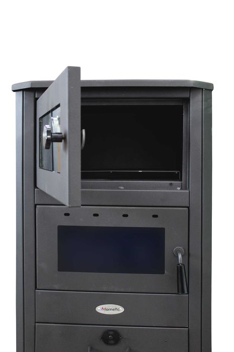 Termosemineu pe lemne, brichete si carbune Fornello Milano E, 24 KW
