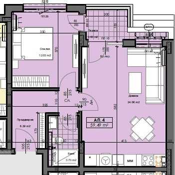 Продава се Двустаен апартамент в Пловдив, Гагарин - 74 кв.м за 989 €/кв.м - Снимка #1