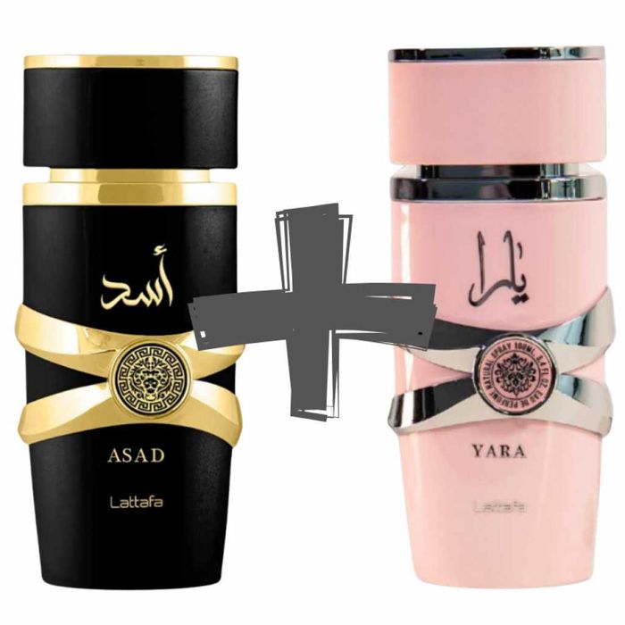 Ориенталски подарък парфюм за него и нея на Lattafa. Yara + Asad 100ml