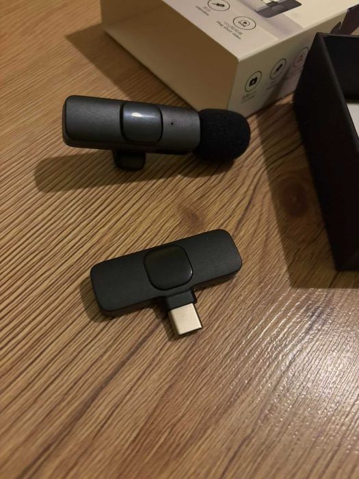 Безжичен микрофон брошка, работи с Android и Iphone, Type C порт