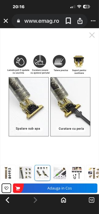 Masina de tuns cu capete de schimbat