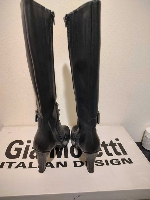 Cizme negre Gia Moretti piele naturala