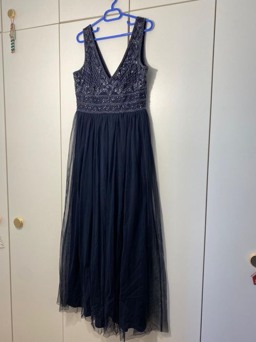 Rochie de ocazie Lace&Beads albastra