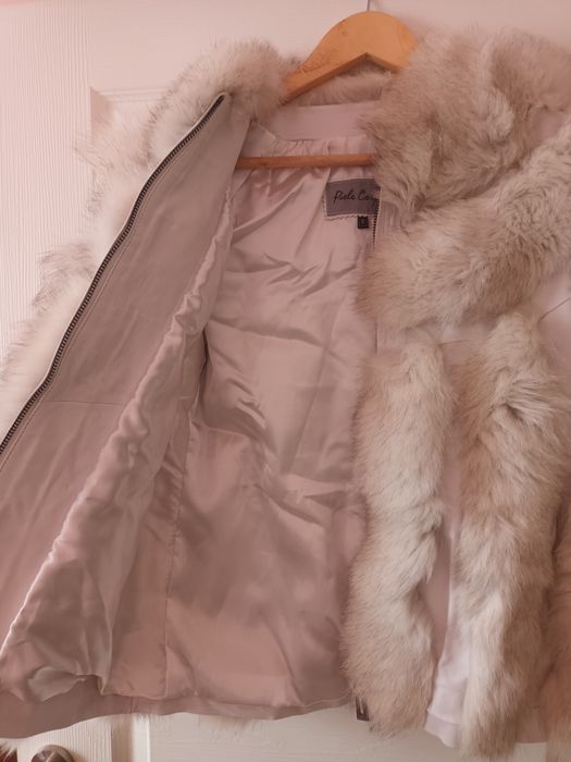 Палто естествен косъм ново