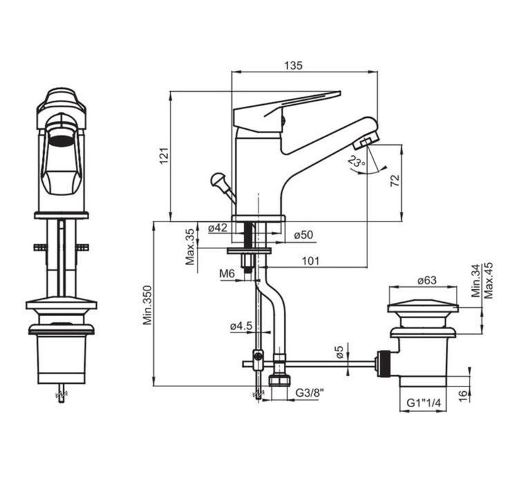 Смесител за мивка Fayans