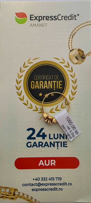 Inel Aur 14K 2.33g(AG35 B:35813.1) Garantie 2 Ani!