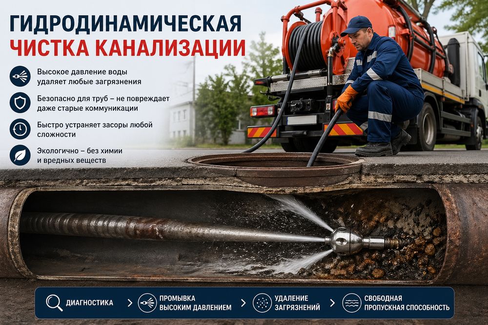 Прочистка Канализации с аппаратом