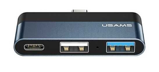 Хъб преходник USAMS US-SJ490 USB 2.0/USB 3.0/USB-C