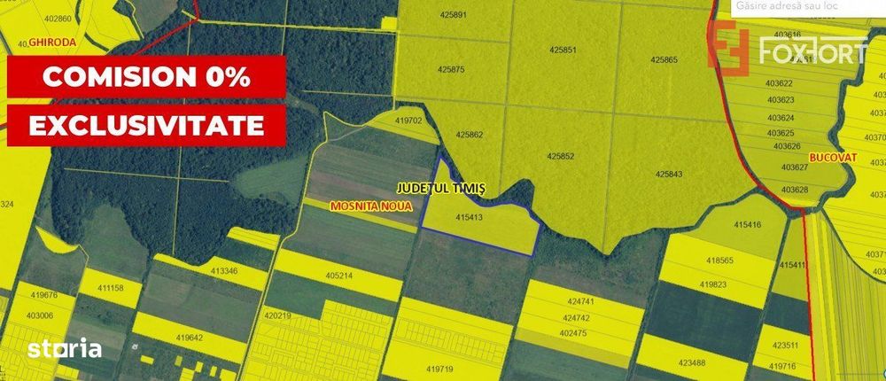 COMISION 0% Teren extravilan Mosnita in zona de Padurea Bistra - 66.66