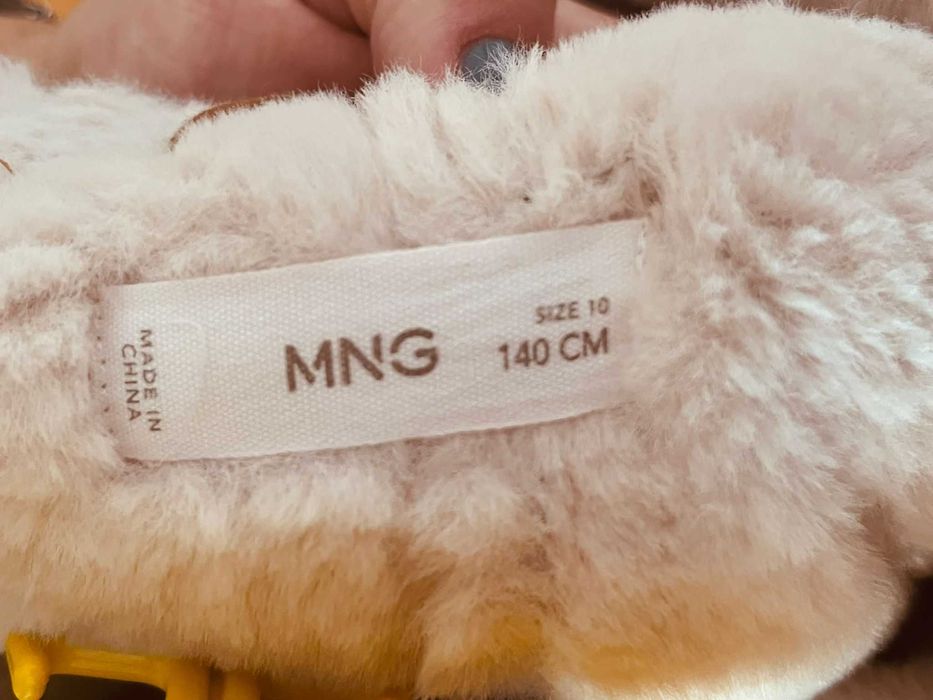Palton si caciula din blana artificiala, Mango, fete, mar.140
