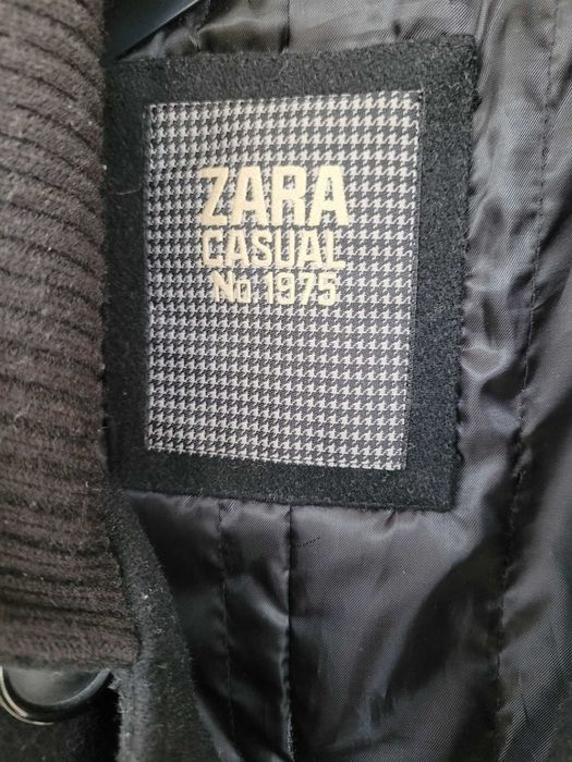 Palton Barbatesc Negru Zara Marimea M
