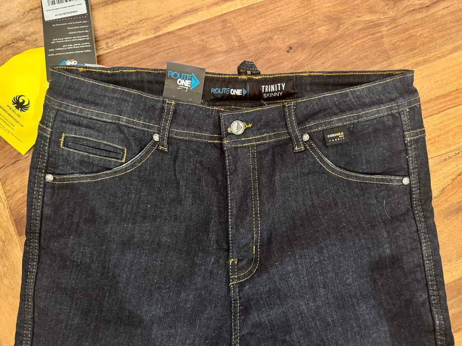 Jeans moto de dama Merlin Trinity Stretch, marimea US16