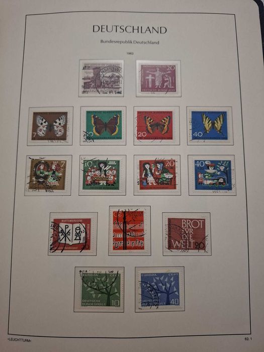 Timbre Germania BRD 1951-63 Album Leuchtturm - Include Seria Posthorn