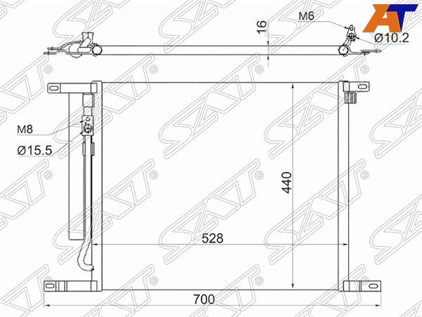 Радиатор кондиционера    Chevrolet Aveo