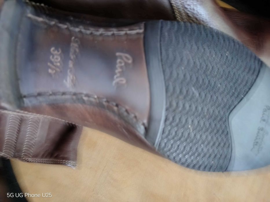 Мъжки боти Paul Smith елегантни кожени боти 39.5 дизайнерски мъжки обувки