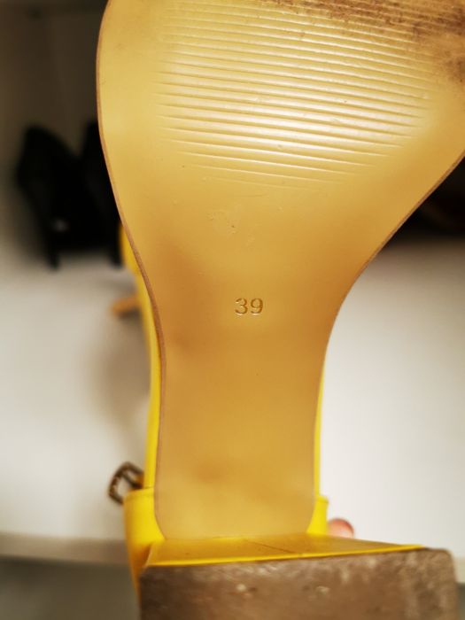 Sandale dama piele mărimea 39 și toc 10 cm