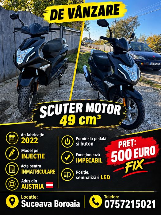 Vând scuter 49 4T fabricație 2022 500 euro