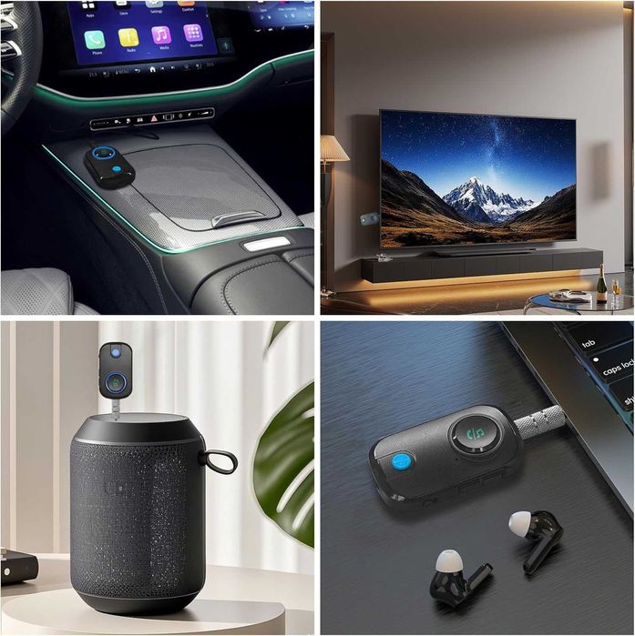 Bluetooth 5.3 жак за предавател, 2 в 1 Airfly Bluetooth