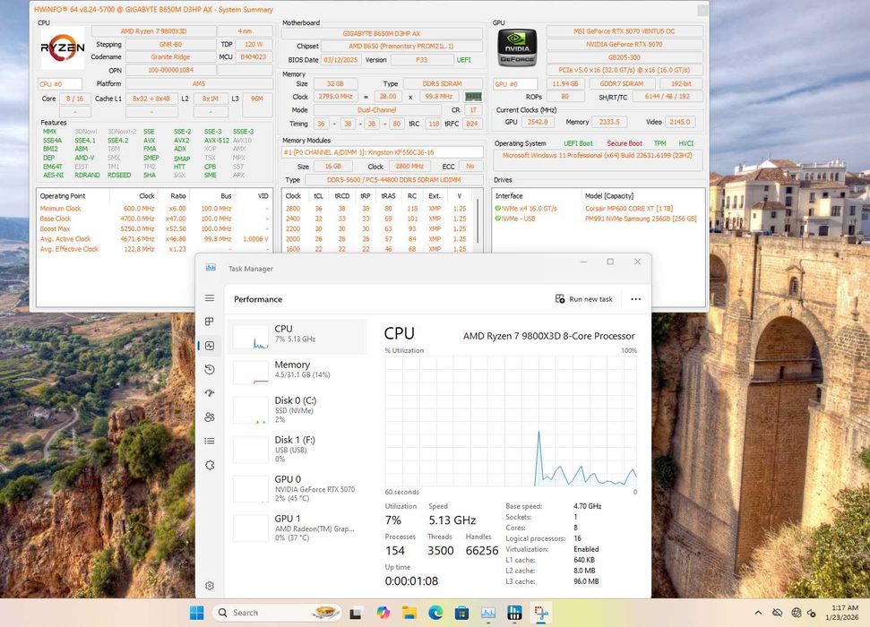 PC Gaming Ryzen 7 9800X3D RTX 5070