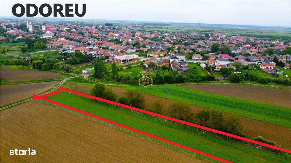 Teren 3.600 m² in Odoreu | 7 km de Satu Mare | 160 m de Principala