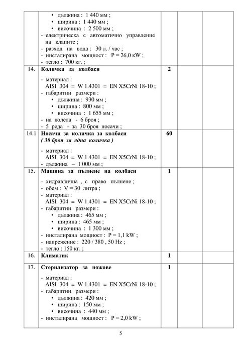 Лизинг - Мобилен Колбасарски Цех - Производителност 1000кг за смяна