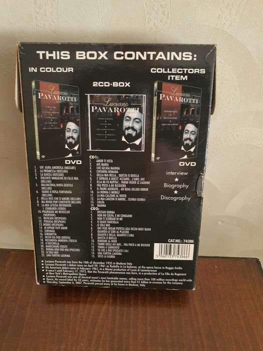 PAVAROTI  2 dvd+ cd   si  Mozzart 40 cd