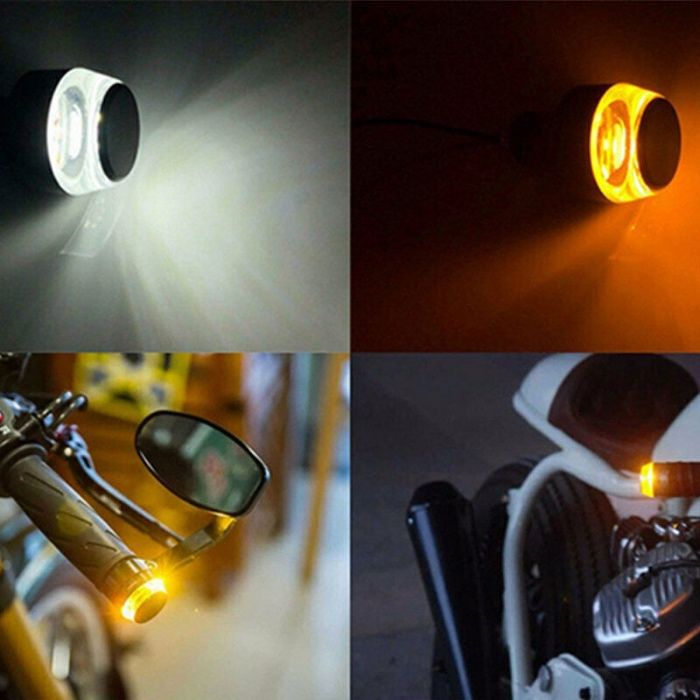 Capete Ghidon Moto Cu Semnalizare si Pozitie Cafe Racer Custom A290