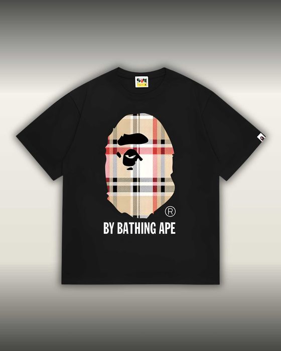 Tricou BAPE „Check Big Ape Head Tee”