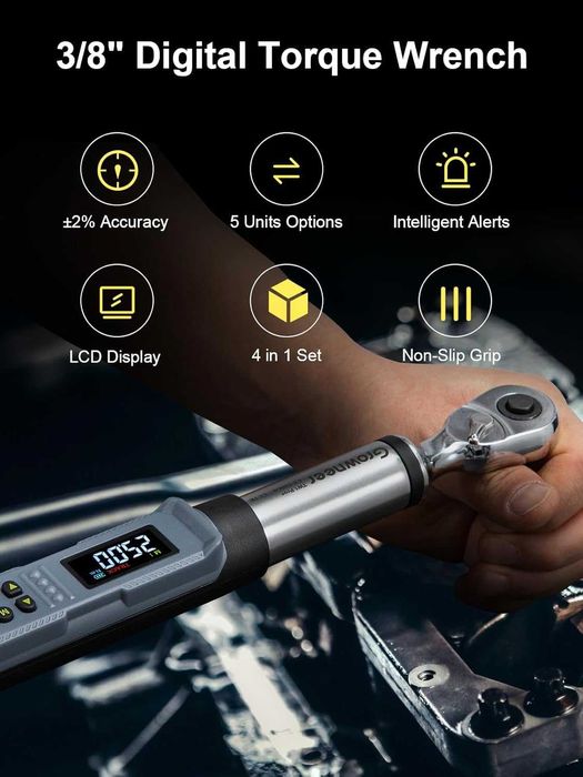 Cheie dinamometrica digitala LED 3/8" 6.5-130nm - NOUA -