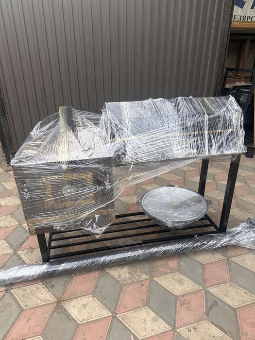 Печь мангал барбекю казан