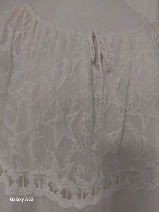 Дамска туника от шифон и дантела