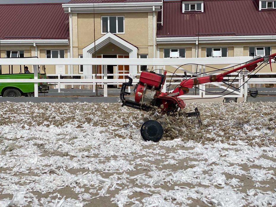 Otxonalar uchun maydalangan geotekstil/Рубленый геотекстиль