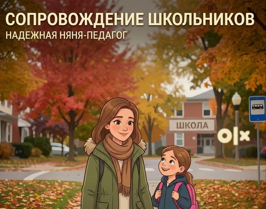 Сопровождение школьников. Няня на час