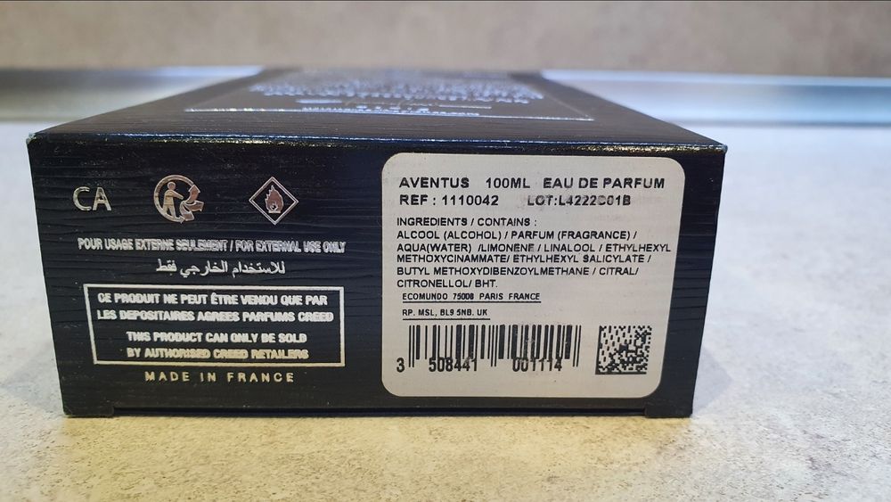 Creed aventus batch: 22C01B