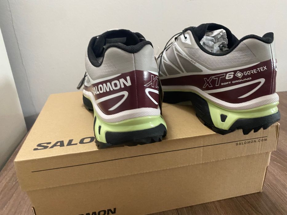salomon XT-6 GTX in paloma, marron banner, & BUTTERFLY